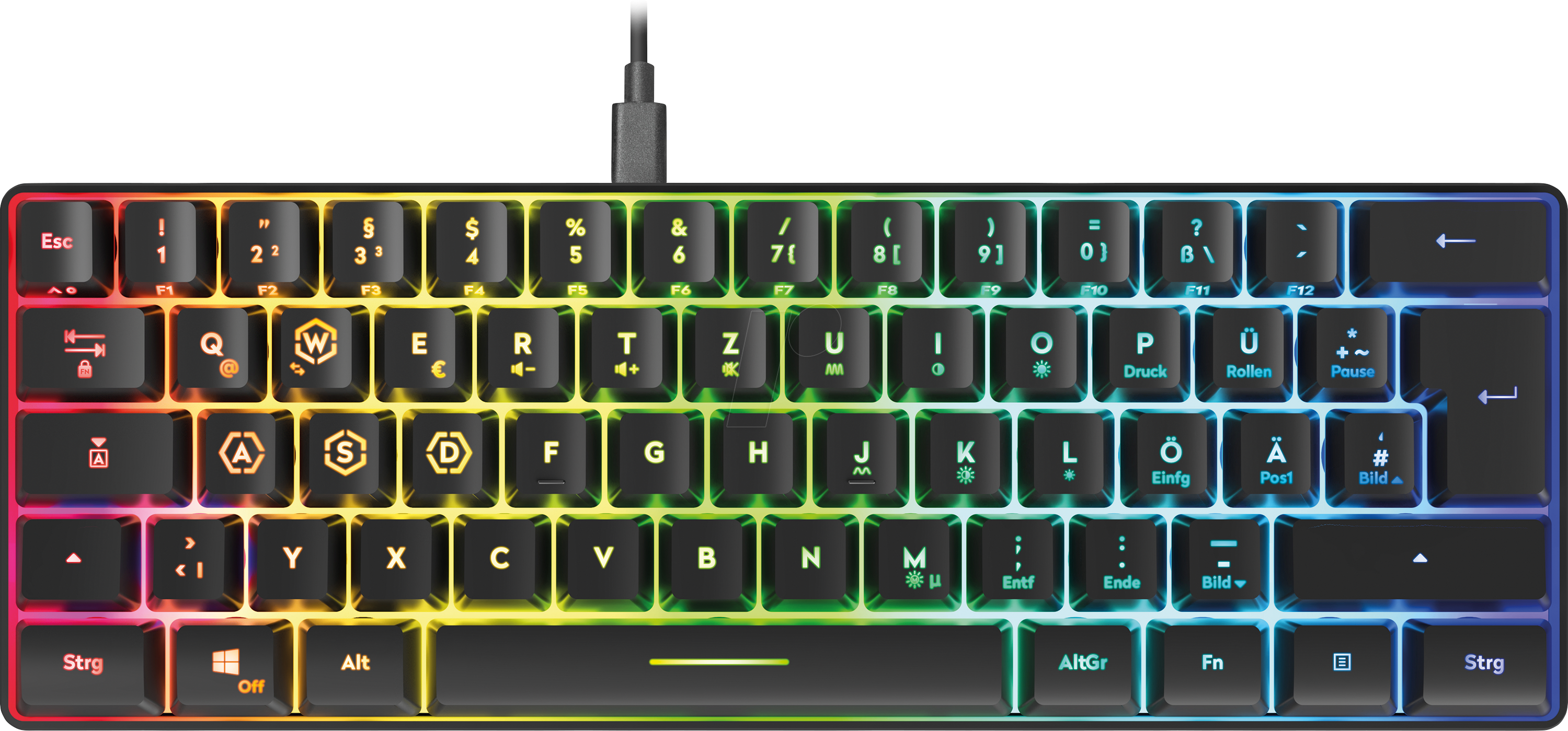 4027301781809 - SL-670014-BK - Gaming-Tastatur USB RGB DE