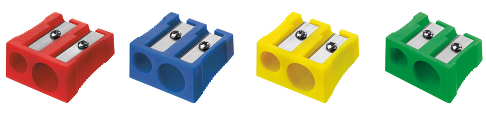 4027521512047 - WESTCOTT Doppel-Spitzer aus Kunststoff 4 Farben sortiert 4027521512047 - WESTCOTT Doppel-Spitzer aus Kunststoff 4 Farben sortiert
