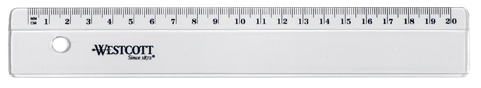 4027521512269 - WESTCOTT Flachlineal aus Kunststoff Länge 400 mm 4027521512269 - WESTCOTT Flachlineal aus Kunststoff Länge 400 mm