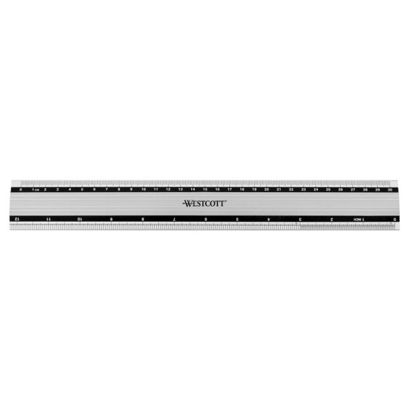 4027521513617 - WESTCOTT Lineale Alu-Lineal 30 cm 30 cm silber