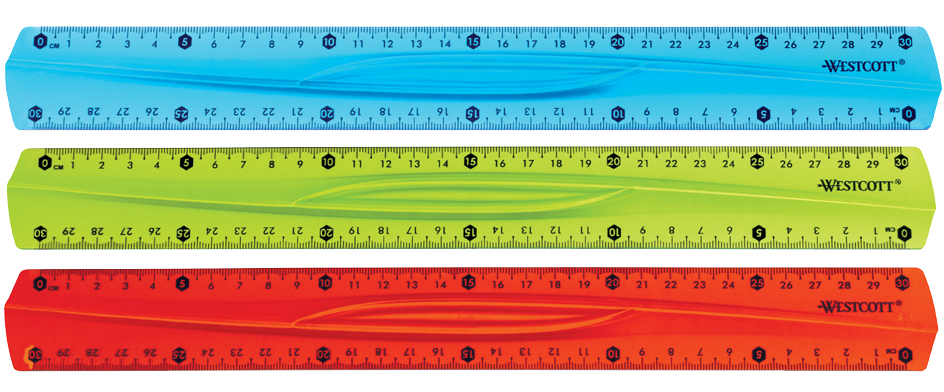 4027521515079 - WESTCOTT Flachlineal Kunststoff Länge 300 mm flexibel