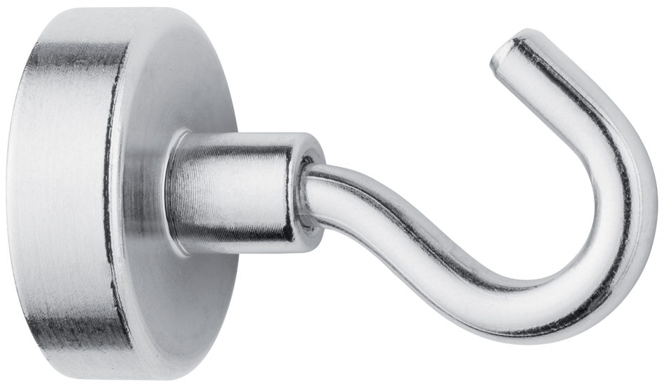 4027521518964 - WESTCOTT Hakenmagnet silber Durchmesser 25 mm rund 4027521518964 - WESTCOTT Hakenmagnet silber Durchmesser 25 mm rund