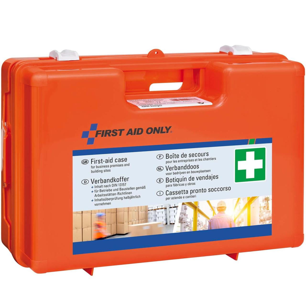 4027521522077 - Verbandskasten DIN 13157 orange 4027521522077 FIRST AID ONLY