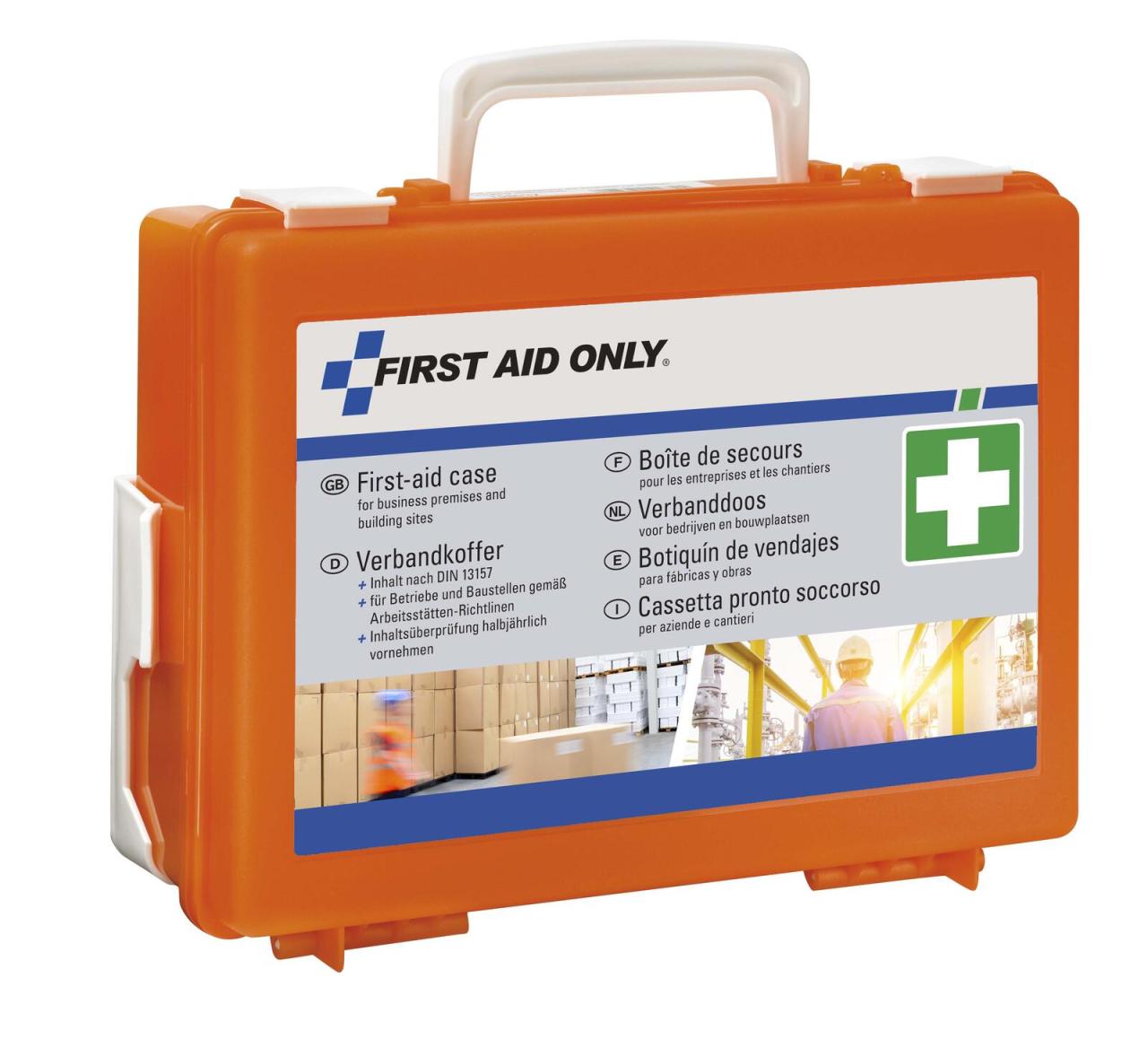 4027521522084 - First Aid Only - Arbeitsplatz Notfall-Set mit Handgriff din 13157 Orange