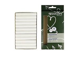 4027521528925 - Wandtafelkreide Westcott weiß staubarm leicht abwaschbar 12 x 84 mm 12 Stück