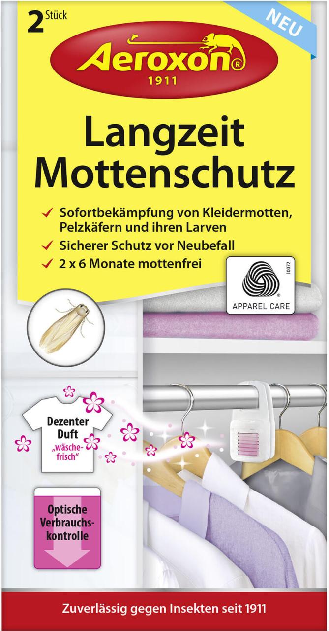 4027600184714 - Kassettenbox gegen Kleidermotten und Larven 2 mal 6 Monate Wirksamkeit Aeroxon