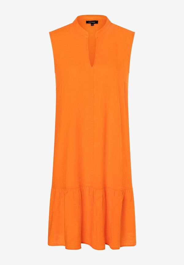 4027819785757 - Leinen Viskose Kleid fresh orange Sommer-Kollektion