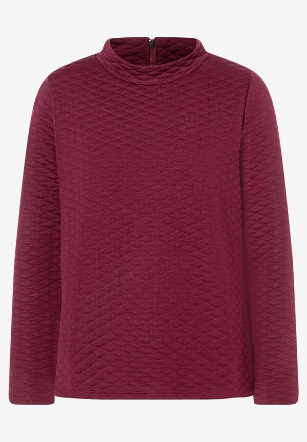 4027819846779 - Struktur Sweatshirt burgundy Herbst-Kollektion