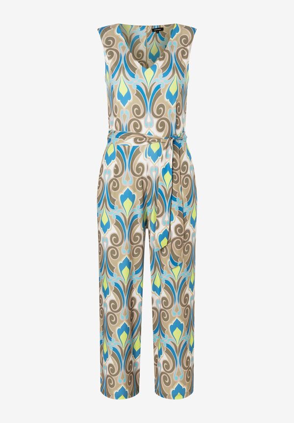 4027819856679 - Jersey Jumpsuit Ornament-Print lime khaki blau