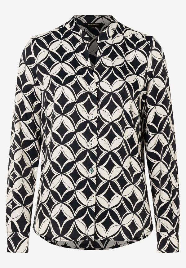 4027819895036 - Satinbluse schwarz ecru Frühjahrs-Kollektion