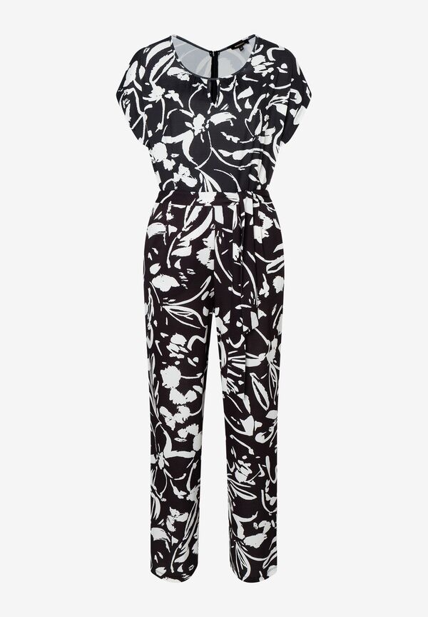 4027819915574 - Jersey Jumpsuit schwarz ecru Frühjahrs-Kollektion