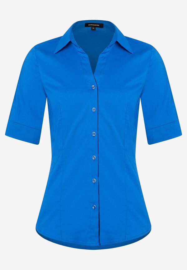 4027819928802 - Baumwoll Stretch Bluse magic blue Sommer-Kollektion