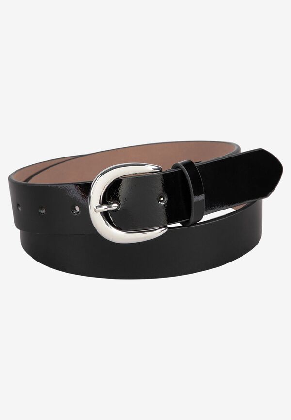 4027819976230 - Lackleder-Gürtel schwarz Herbst-Kollektion