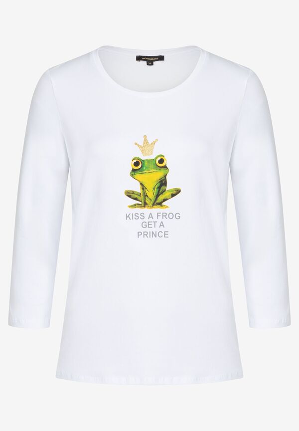 4027819989629 - T-Shirt mit Frosch-Print weiß