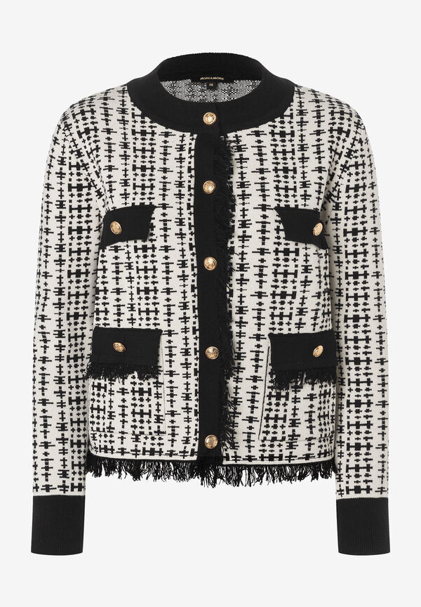 4027819994265 - Cardigan schwarz weiß Muster Frühjahrs-Kollektion 4027819994265 - Cardigan schwarz weiß Muster Frühjahrs-Kollektion