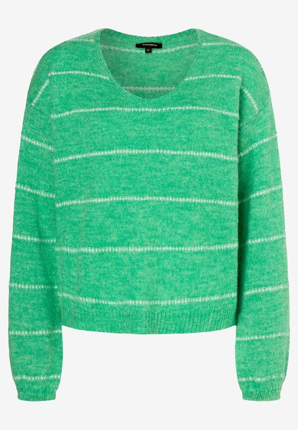 4027819994579 - Pullover mit feinen Streifen soft warm green Frühjahrs-Kollektion