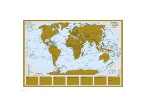 4027871800115 - Scratchmap Rubbelkarte THE WORLD - Heinrich Stiefel Karte (im Sinne von Landkarte)