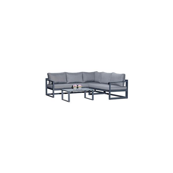 4028041973172 - Loungegruppe Sunny Smart Horizon grau anthrazit Metall Aluminium 11-teilig 4028041973172 Müsing