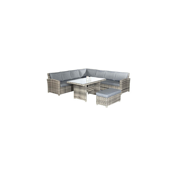 4028041974360 - Loungegruppe Sunny Smart Toledo grau taupe Kunststoff Metall 6-teilig 4028041974360 Müsing