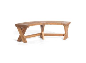 4028041994153 - Sitzbank Quantum 155 cm halbrund Teakholz Old Teak Bank Gartenbank - Sonnenpartner