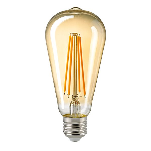 4028085613690 - LED Filament Leuchtmittel Edison ST64 Gold 7W E27 720lm 2500K dimmbar