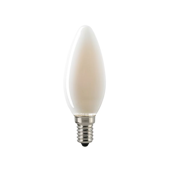 4028085614086 - LED Filament Leuchtmittel Kerze Opal 45W E14 470lm 2700K dimmbar