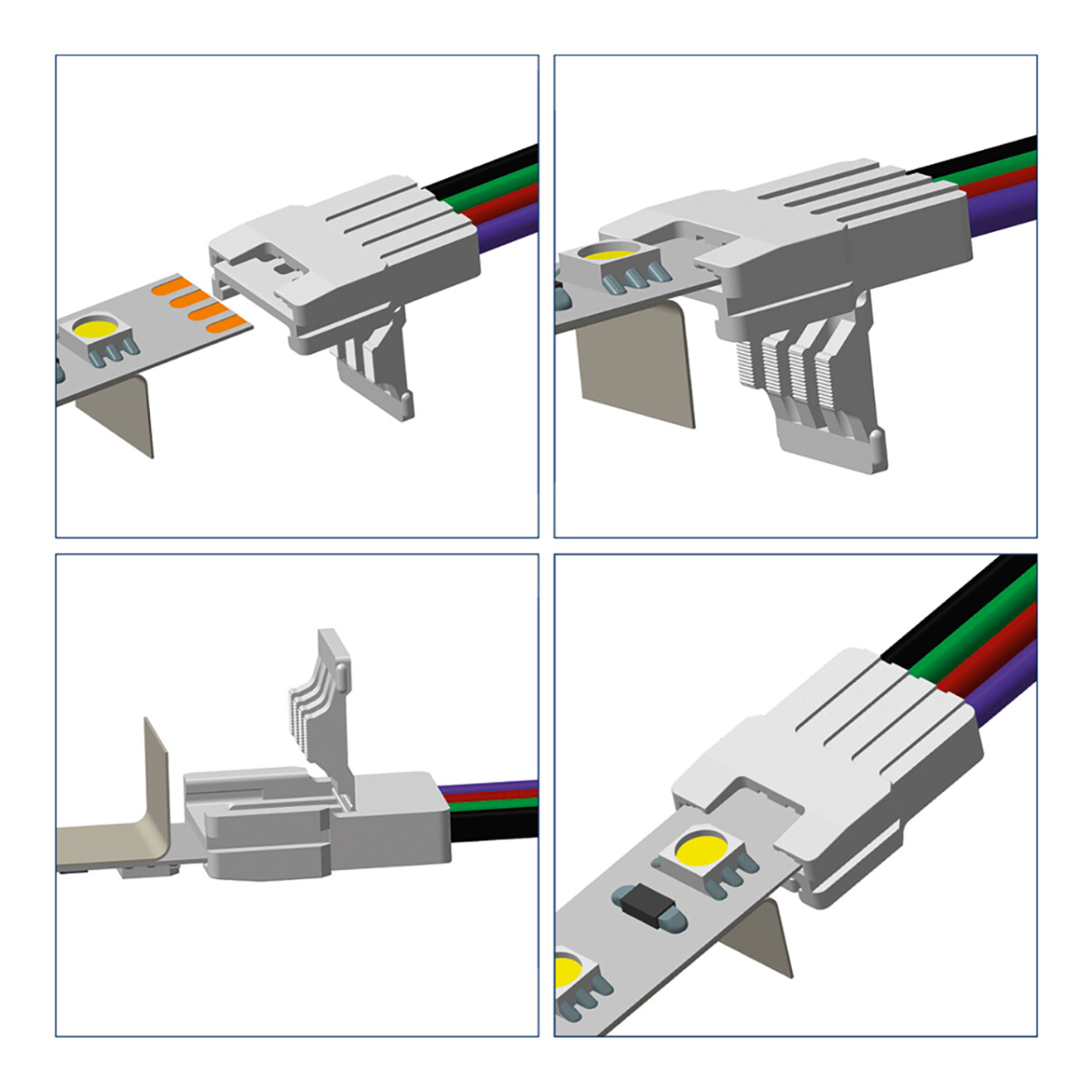 4028085971547 - Einspeisung für 10mm Streifen RGB