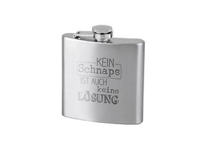 4028126247242 - CONTENTO Flachmann Kein Schnaps ist auch keine Lösung 180ml