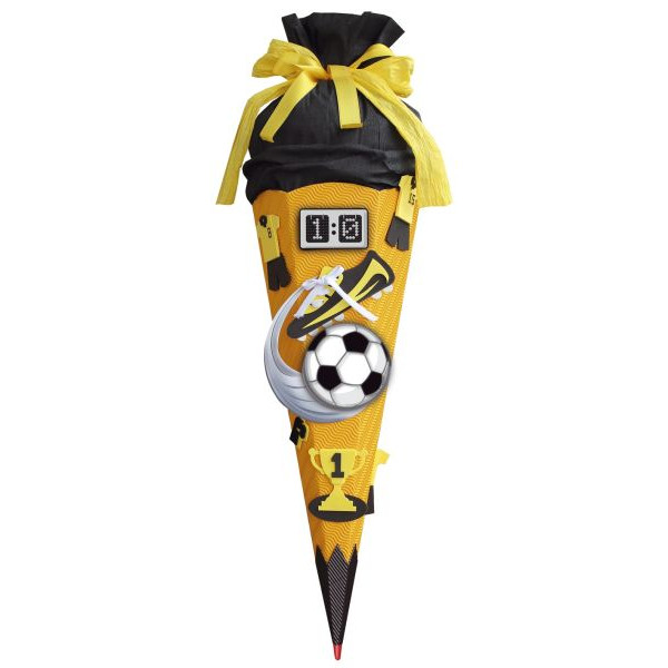 4028279800561 - Bastel-Schultüte Soccer gelb 3D 68cm 6-eckig 658025 4028279800561 ROTH