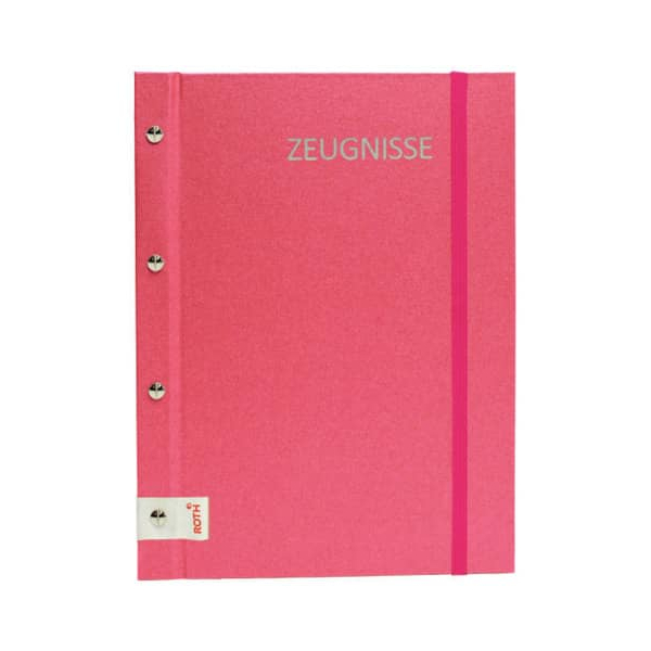 4028279885636 - Zeugnismappe Metallium mit Buchschrauben pink