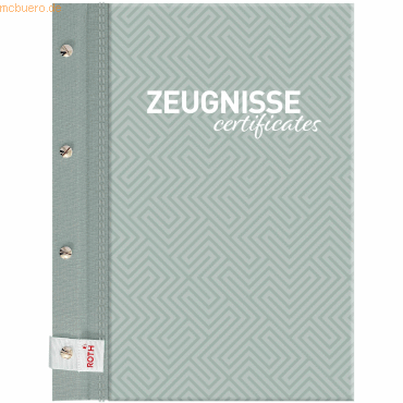 4028279903163 - Zeugnismappe Pattern mit Buchschrauben -Dusty Mint- mintgrün