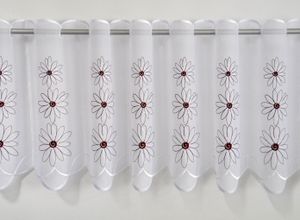 4028298287190 - Scheibengardine »Blüten« (1 St) veredelt mit echter Plauener Spitze Stickerei