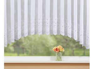 4028298287763 - Gardine »Alena« (1 St) veredelt mit echter Plauener Spitze Stickerei