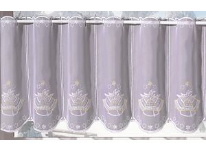 4028298287855 - Scheibengardine »Glocke« (1 St) veredelt mit echter Plauener Spitze Stickerei