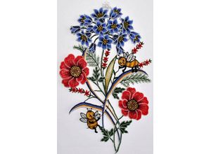 4028298290282 - Fensterbild STICKEREIEN PLAUEN Fensterbild Blumen Fensterbilder Gr B L 22 cm x 31 cm bunt Fensterdekoration Dekohänger Echte Plauener Spitze