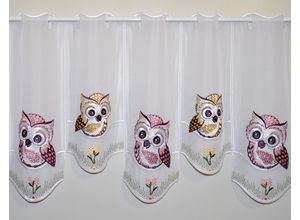 4028298295812 - Gardine »Eulen in Rosa-braun« (1 St)