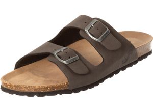 4028359136627 - thies® Pantoletten Leder Tieffußbett für Herren braun 44