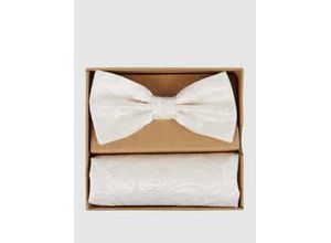 4028386659083 - Fliege und Einstecktuch im Set mit Allover-Muster