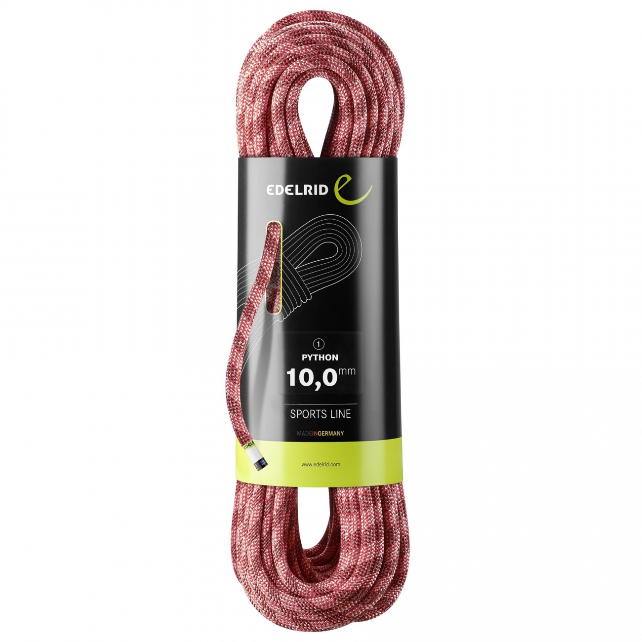 4028545060088 - Dynamisches Einfachseil Python 10mm 40m Rot Klettern Anfänger Thermo Shield EN 892