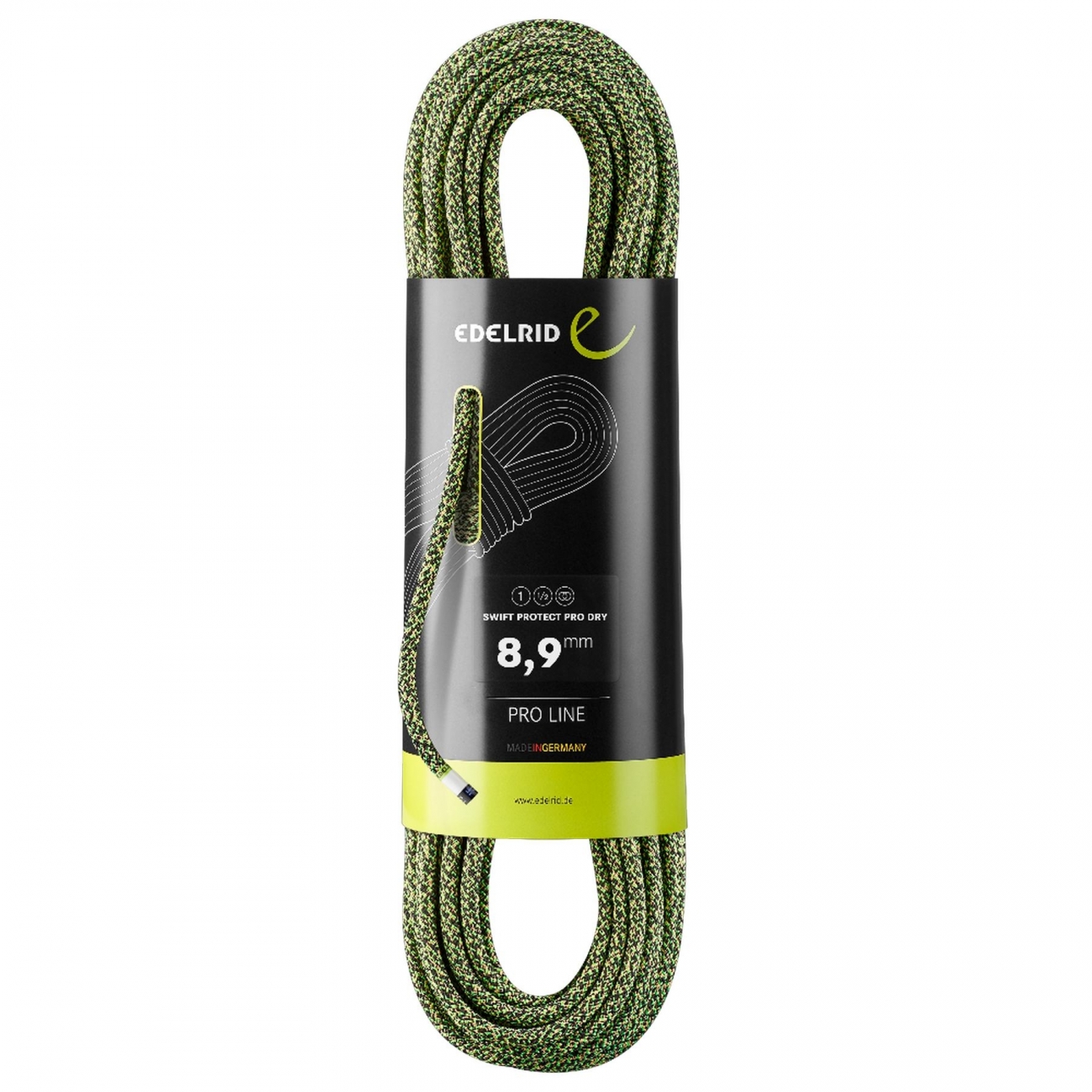 4028545136912 - Swift Protect Pro Dry 89mm Dynamisches Seil 80M Night-Green Klettern Bergsteigen Schnittfest