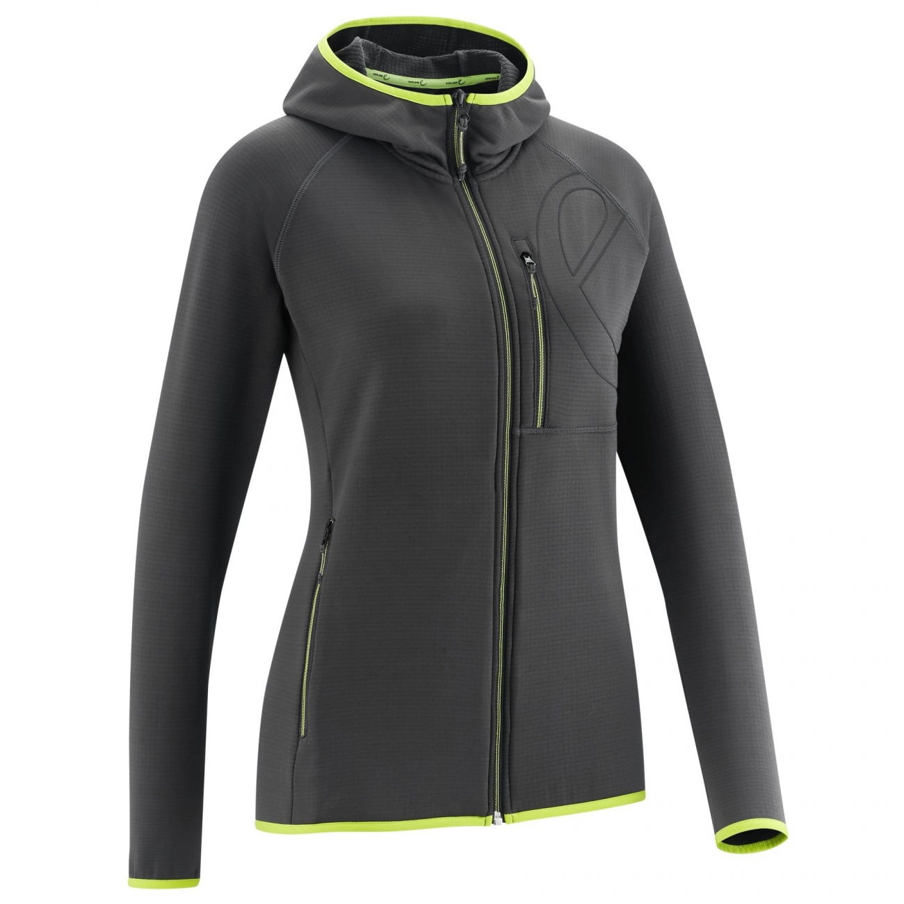 4028545186993 - Wo Nest Leichte technische Stretch-Fleecejacke recycelt Kapuze Obsidian M