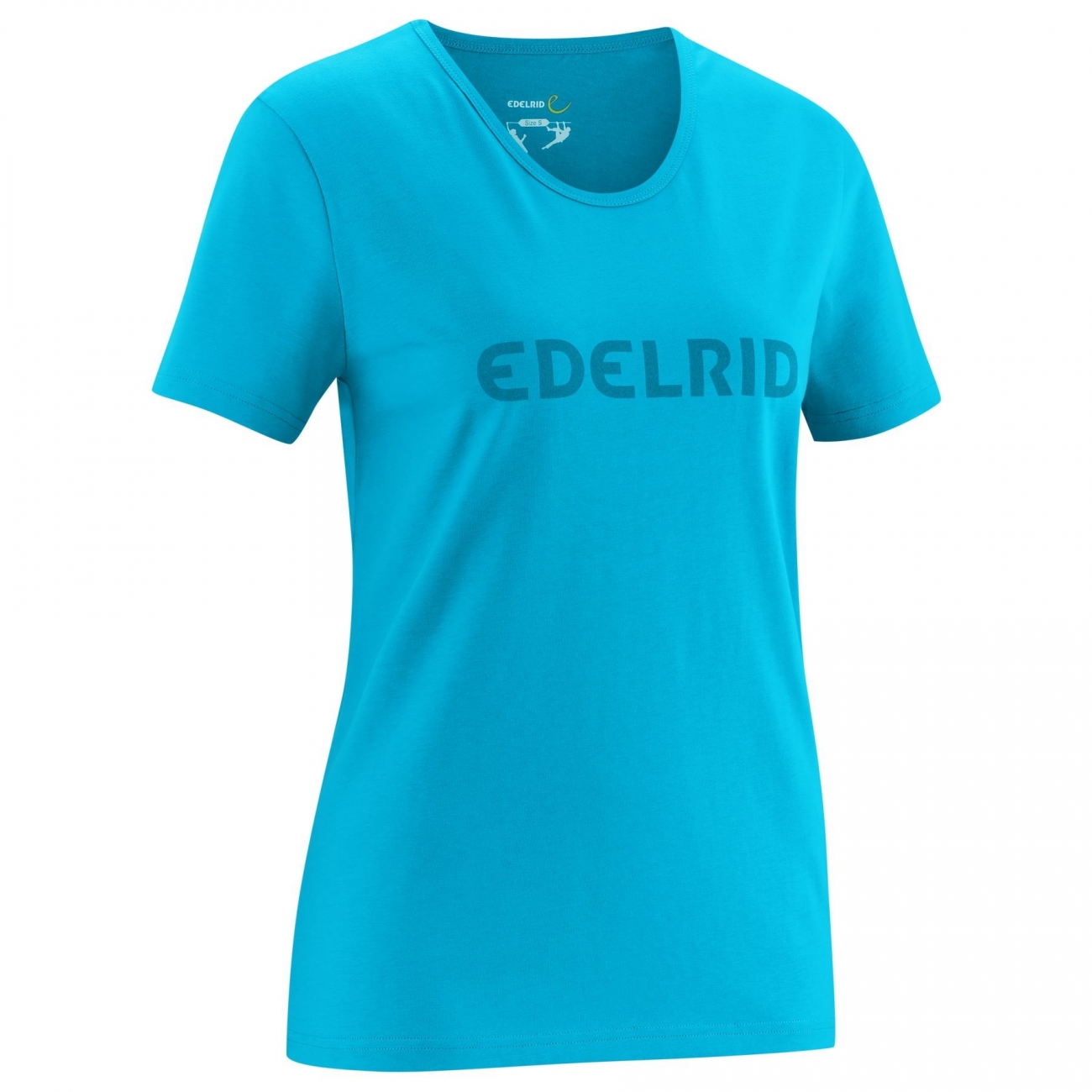 4028545187730 - Damen T-Shirt Lässig-elegant WO Corporate II Bio-Baumwolle Logo-Print Lagoon XL