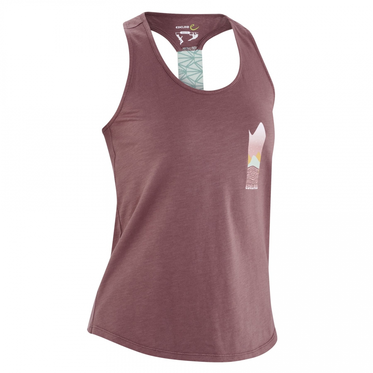 4028545201054 - Damen Tanktop Wo Gamba Bio-Baumwolle Racerback Grafikdruck Pflaume Gr S