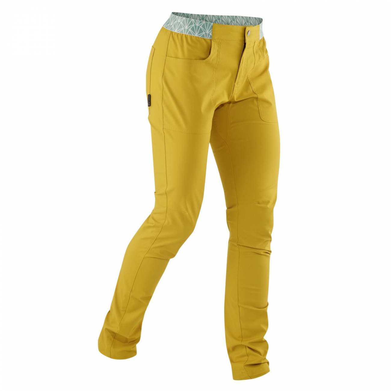 4028545201672 - Wo Nona Sporthose Bio-Baumwolle leicht Elastikbund verstellbar Currygelb Gr M