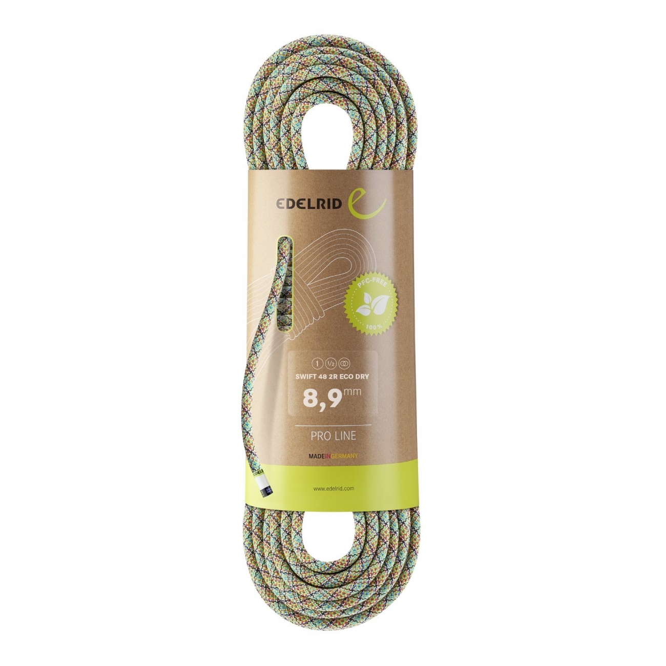 4028545205892 - Dynamikseil Swift 48 2R Eco Dry 89mm 30M 3-fach zertifiziert nachhaltig farbig