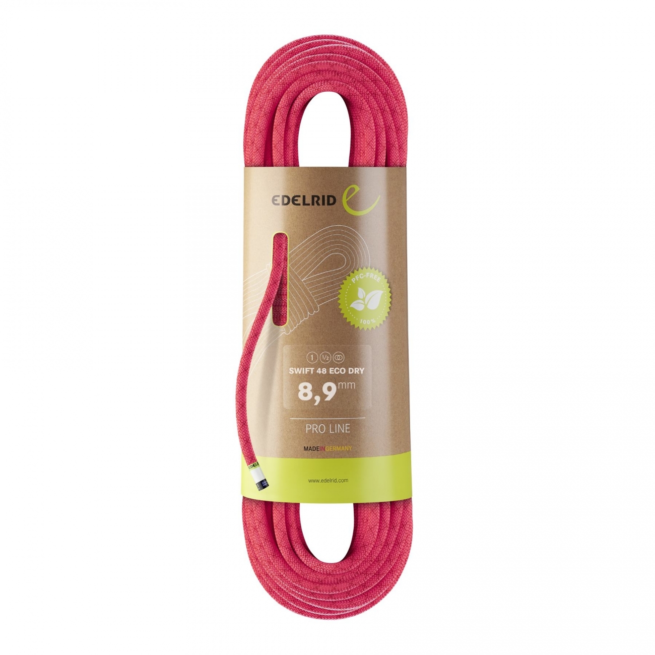 4028545206073 - Swift 48 Eco Dry Dynamisches Seil 89mm 70M Pink 3-fach Wasserabweisend