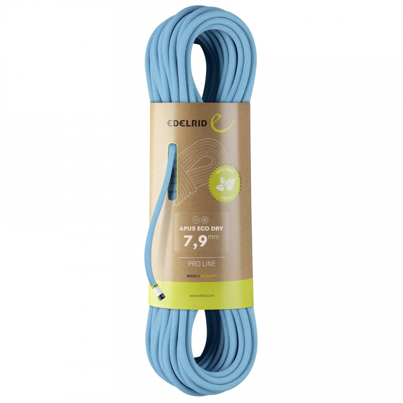 4028545206349 - Dynamisches Halb- Zwillingsseil Apus Eco Dry 79mm 70m Icemint Wasserabweisend PFC-frei