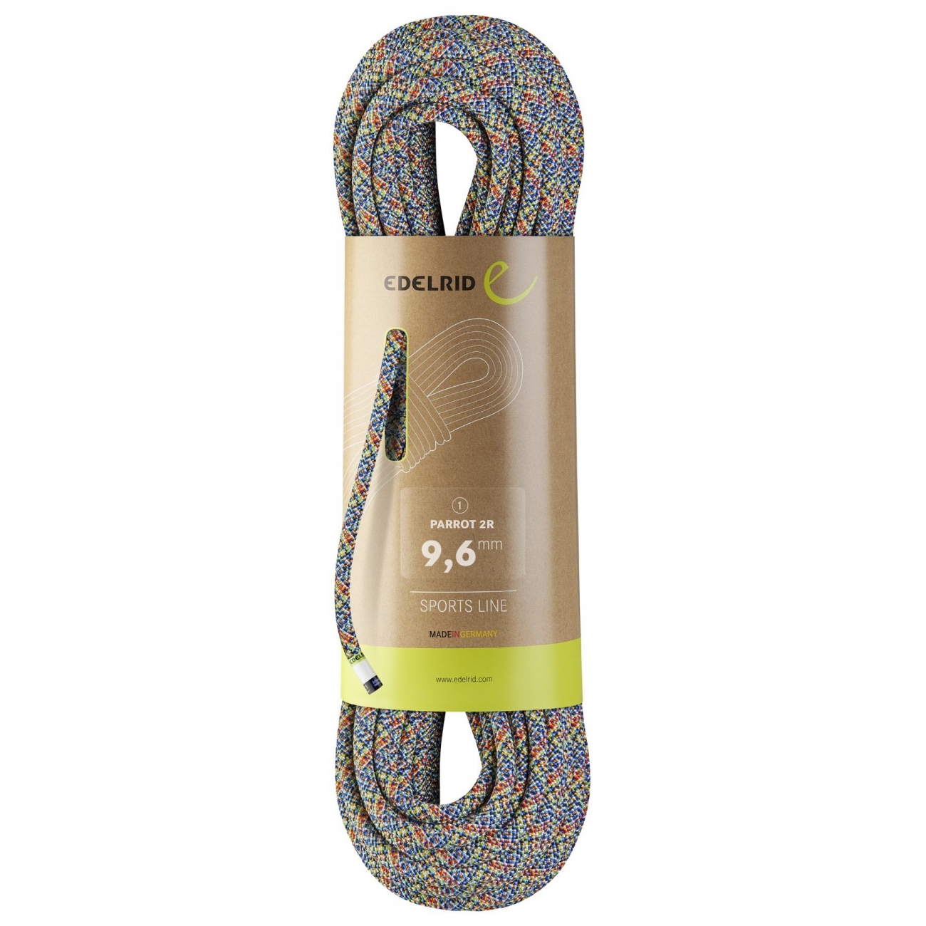 4028545208350 - Dynamisches Kletterseil Parrot 2R 96mm 50m Öko Thermo Shield Bunt