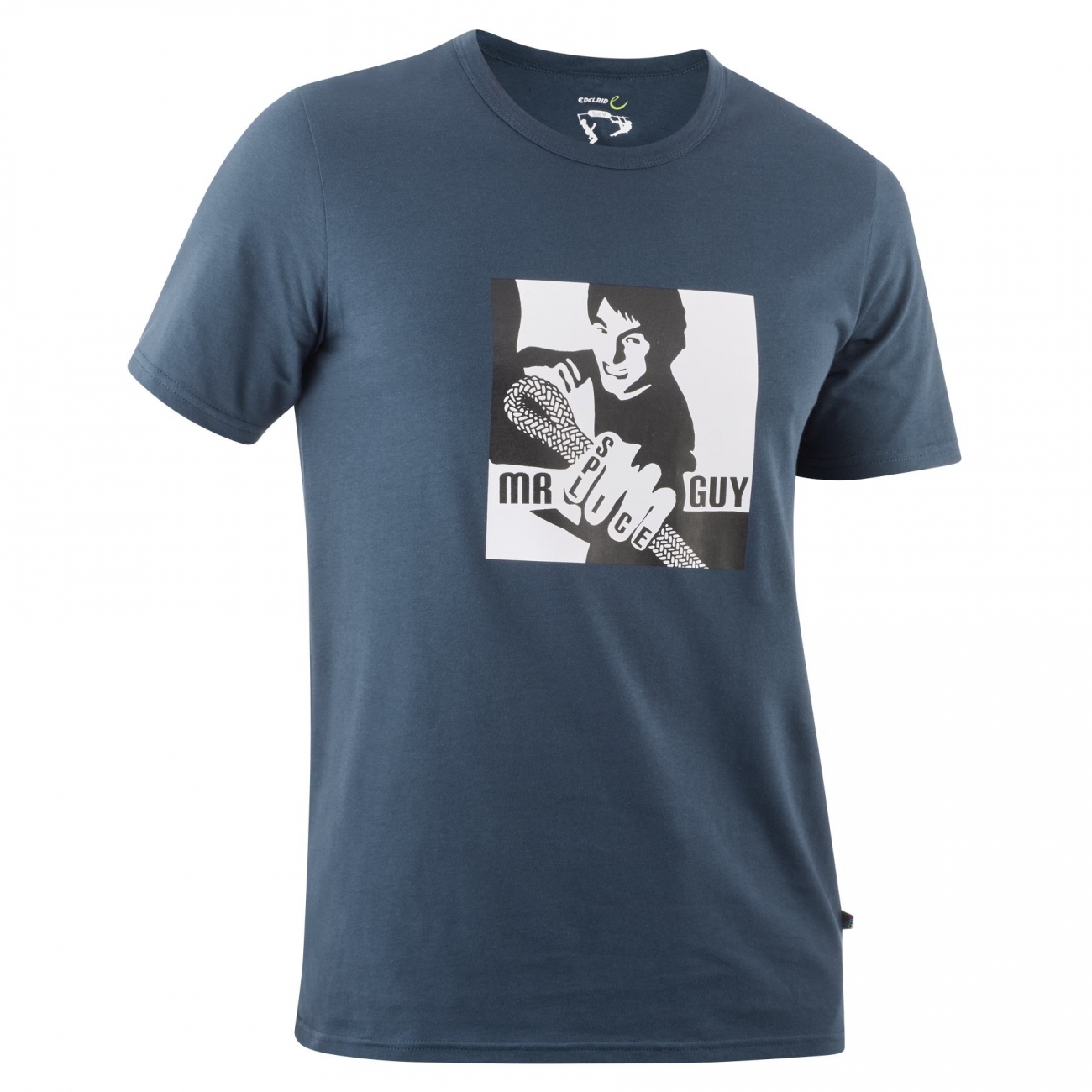 4028545212081 - T-Shirt ME Splice Guy Bio-Baumwolle Grafikdruck Heidelbeerblau Größe L