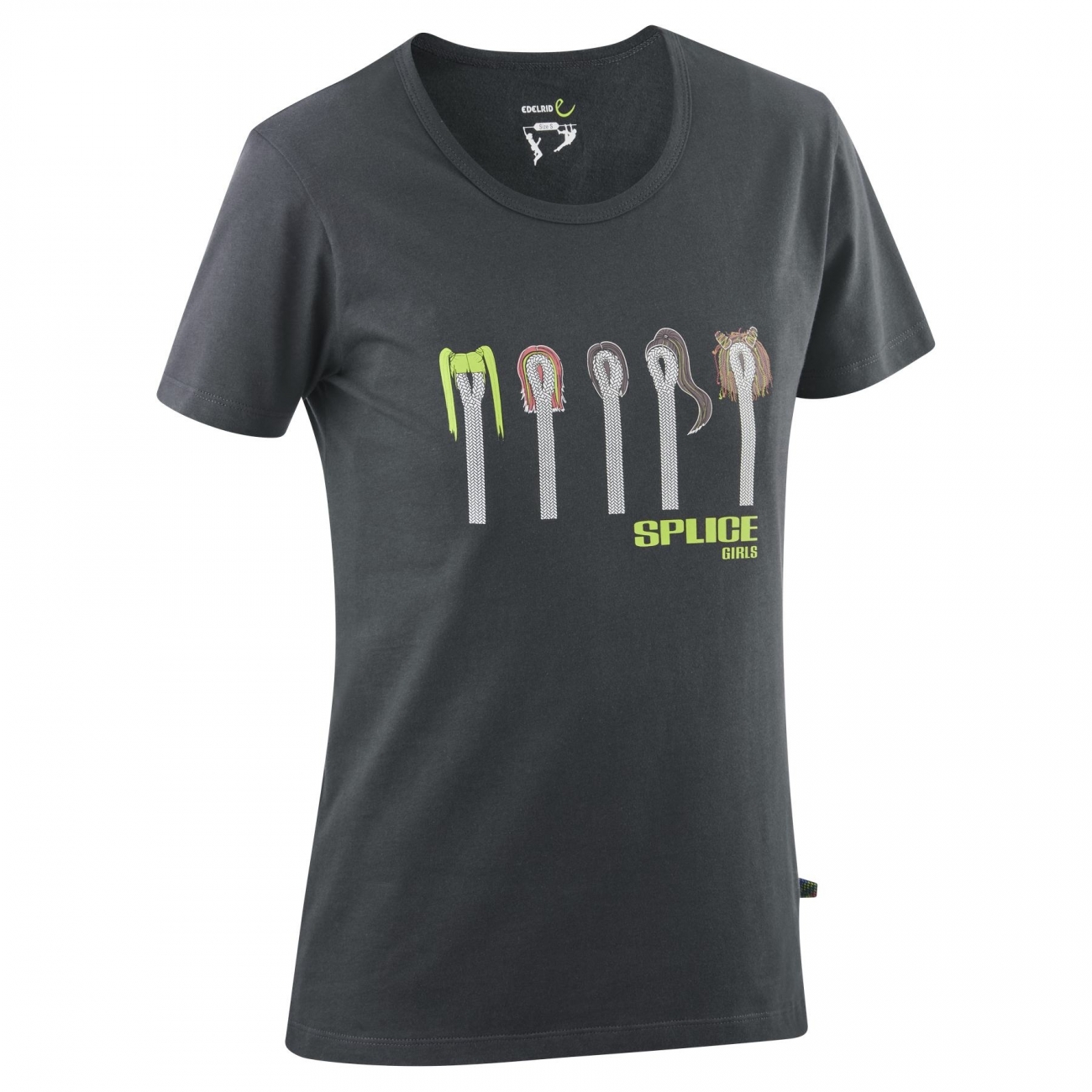 4028545212197 - Damen T-Shirt WO Splice Girls Print Bio-Baumwolle Casual Obsidian Größe M 4028545212197 - Damen T-Shirt WO Splice Girls Print Bio-Baumwolle Casual Obsidian Größe M